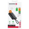 Swissten Power bank VOLTBOX 35W 10000 mAh s integrovanými kabely - USB-C, A, Lightning / černá