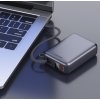 Swissten Power bank 20000 mAh 45W s integrovaným kabelem USB-C / šedá