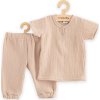Kojenecká mušelínová souprava tričko a kalhoty New Baby beige 68 (4-6m)
