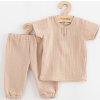 Kojenecká mušelínová souprava tričko a kalhoty New Baby beige 80 (9-12m)