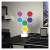 GoSmart LED stolní lampa Hexagon bílá, 6 dílů, RGBIC stmívatelná, WiFi