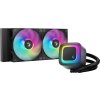 DEEPCOOL vodní chladič LE240 V2 / 2x120 PWM ARGB fan / displej / černý