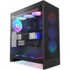 NZXT skříň H7 Flow RGB edition / ATX / 1x360mm RGB core fan/ USB-C / 2x USB / proskl. bočnice / mesh panel / RGB / černá
