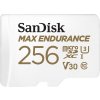 SanDisk MAX ENDURANCE microSDXC 256GB / C10, U3, V30 / 120,000 Hours / + SD Adaptér