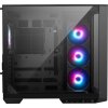 MSI skříň MAG PANO 100R PZ Black/ bez zdroje/ levé a přední sklo/ 4x 120 mm A-RGB fan/ 1x USB-C/ 1x USB3.2/ černá