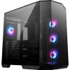 MSI skříň MAG PANO 100R PZ Black/ bez zdroje/ levé a přední sklo/ 4x 120 mm A-RGB fan/ 1x USB-C/ 1x USB3.2/ černá