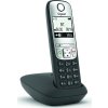 SIEMENS GIGASET A690 - DECT/GAP bezdrátový telefon, displej, handsfree, seznam 100 čísel, barva černá/ stříbrná