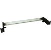 Solarix DIN lišta s držákem do 19" rozvaděče,1U černá RAL 9005 RAIL-1U-DIN