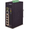 Planet IGS-614HPT Průmyslový PoE Switch 5x 1000Base-T, 1x SFP, 4x PoE 802.3at, -40~+75°C, 12-56VDC, dual-power, DIN