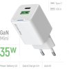 COLORWAY 1x USB-C/ síťová nabíječka/ GaN/ PD/ PPS/ QC/ 35W/ Bílá