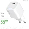 COLORWAY 1x USB-C/ síťová nabíječka/ GaN/ PD/ PPS/ 35W/ Bílá
