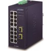 Planet IGS-1820TF Průmyslový Switch 16x1Gb, 2xSFP, dual 12-48VDC/24VAC, -40~+75°C, fanless