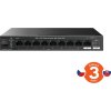 Tenda TEG1110PF-8-120W PoE+ AT switch 8xPoE 802.3af/at + Uplink RJ45 + SFP port, 110W, PoE+, fanless