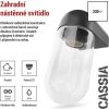 Zahradní nástěnné svítidlo CASSIA, 12,6 x 9,5 x 22,2 cm, 1 x E27, 15 W
