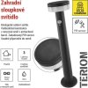LED zahradní solární sloupkové svítidlo TERION, čidlo soumraku, 12,5 x 12,5 x 50 cm