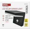 LED zahradní solární nástěnné svítidlo VEREA, čidlo soumraku, 10,7 x 15,4 x 13 cm