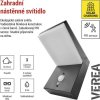 LED zahradní solární nástěnné svítidlo VEREA, čidlo soumraku, 10,7 x 15,4 x 13 cm