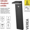 LED zahradní solární sloupkové svítidlo VEREA, čidlo soumraku, 10,7 x 15,4 x 50 cm