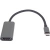 PremiumCord Převodník USB-C na HDMI, rozlišení 4K a FULL HD 1080p, kovové pouzdro