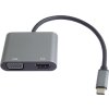 PremiumCord MST adaptér USB-C na HDMI + VGA, rozlišení 4K a FULL HD 1080p