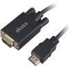 AKASA kabel k monitoru HDMI na VGA / AK-CBHD26-20BK / 1920x1080p@60Hz / 2m / černý