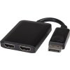 PremiumCord MST adaptér DisplayPort 1.2 - 2x HDMI, rozšíření+zrcadlení+2 obrazy, 4K*2K@60Hz