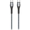 Colorway Datový Kabel USB-C/ USB-C/ 3A/ Fast Charging 65W/ 2m/ Šedivý