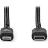 NEDIS Lightning kabel/ USB 2.0/ Apple Lightning 8pinový/ USB-C zástrčka/ kulatý/ černý/ 1m