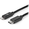NEDIS Lightning kabel/ USB 2.0/ Apple Lightning 8pinový/ USB-C zástrčka/ kulatý/ černý/ 1m