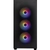 BitFenix skříň Flow FRGB/ ATX / 4x 120mm FRGB fan / 2x USB 3.0 / tvrzené sklo / černá