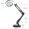 Platinet stolní LED lampa Magnify 10W stmívatelná s lupou, černá