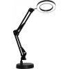Platinet stolní LED lampa Magnify 10W stmívatelná s lupou, černá