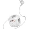 Síťový adaptér Viking AC CUBE PD30/Output: 4xAC, 2xUSB-A, 2xUSB-C/výkon až 3500W/ ON/OFF tlačítko