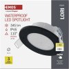 LED bodové svítidlo LORI 4,5W 345LM IP65 CCT černá