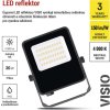 LED reflektor VISIO, 20 W, černý, neutrální bílá