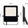 LED reflektor VISIO, 50 W, černý, neutrální bílá