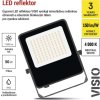 LED reflektor VISIO, 50 W, černý, neutrální bílá