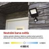 LED reflektor VISIO s pohybovým čidlem, 10 W, černý, neutrální bílá