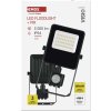 LED reflektor VISIO s pohybovým čidlem, 20 W, černý, neutrální bílá