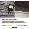 LED reflektor VISIO s pohybovým čidlem, 30 W, černý, neutrální bílá