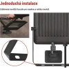 LED reflektor VISIO s pohybovým čidlem, 50 W, černý, neutrální bílá