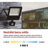 LED reflektor VISIO s pohybovým čidlem, 50 W, černý, neutrální bílá