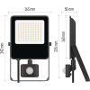 LED reflektor VISIO s pohybovým čidlem, 50 W, černý, neutrální bílá
