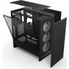 NZXT skříň H5 Flow RGB edition / 1x360 mm RGB core fan / 1x120mm / USB 3.0 / USB-C 3.1 / průhledná bočnice / mesh /černá