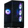 Zalman skříň P50 DS / Middle Tower / 4x120mm ARGB fan / 2x USB 3.0 / USB-C / panoramatická / černá