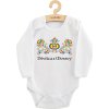 Dětské body s potiskem New Baby Lidový vzor Děvčica z Moravy 62 (3-6m)