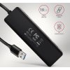 AXAGON HUE-C1A, 4x USB 5Gbps TRAVEL hub, USB-C napájecí konektor, kabel USB-A 19cm
