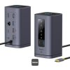 Baseus Dokovací stanice Spacemate 10v1 (USB-C PD 100W, USB-C, 2x USB-A, 2x HDMI) šedá