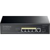 STRONG switch SW5011POE+/ 4x port Gigabit POE+/ 1x Ggabit Uplink port/ 1x Gigabit port SFP/ IEEE802.3af/at/ kovové šasi