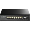 STRONG switch SW8010POE+/ 8x port Gigabit POE+/ 2x Ggabit Uplink port/ IEEE802.3af/at/ kovové šasi/ černý